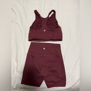 lululemon athletica Women's Deep Red Bike Shorts
